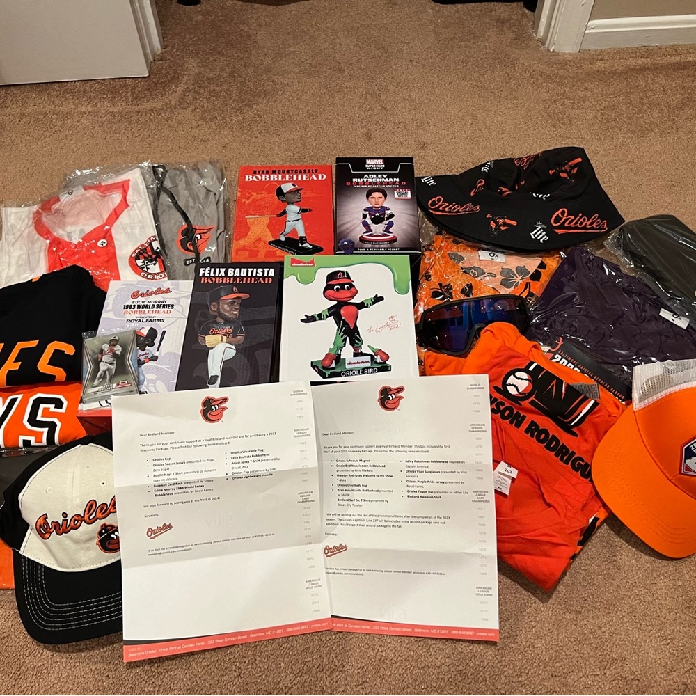 Baltimore Orioles Stadium Giveaways 2023 SGA Box FULL SET Adley Rutschman